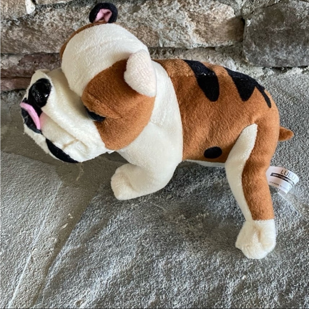 RARE Mitchell Gold + Bob Williams Lulu Bulldog Mascot Plush Dog Stuffed Animal - Picture 2 of 9